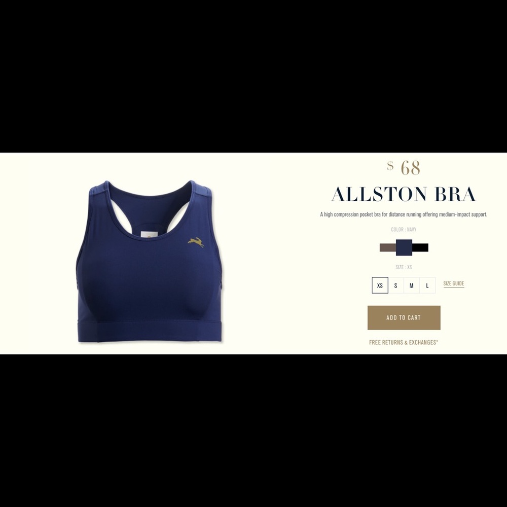 Tracksmith Allston sports Bra